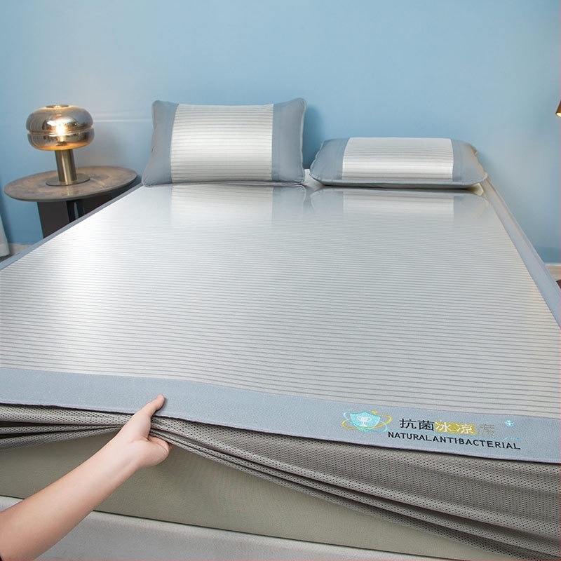 Mat set: antibakterijski ice-silk materijal, izvezen, periv, sklopiva prilagodljiva podloga za krevet, viskozni vlakno