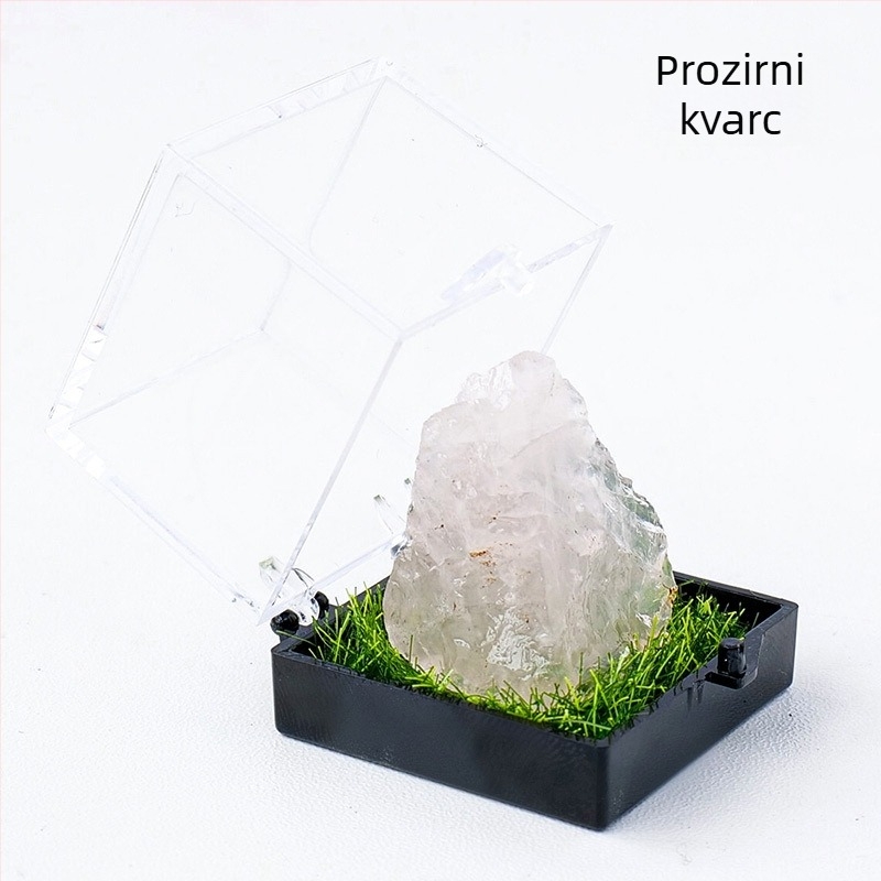 Prirodni kristalni sirovi kamen, kutija s mini pejzažom za minerale, dekorativni predmet za dječju edukaciju o rudarskim znanostima – veleprodaja