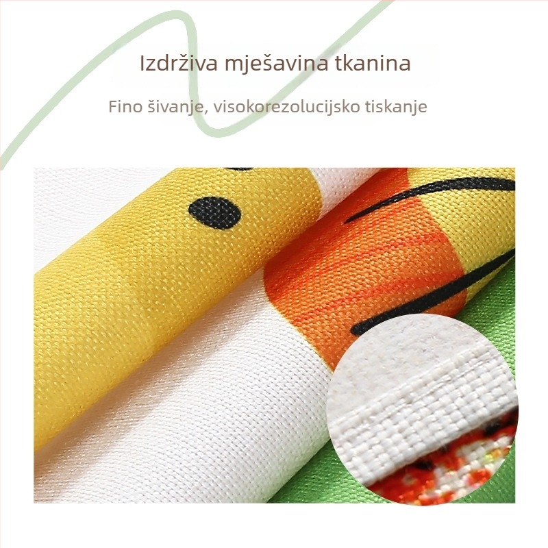 Navlaka za dječji stolac — kvadratnog oblika, poliester, ukrasna funkcija, moderan minimalistički stil, motiv crtani film