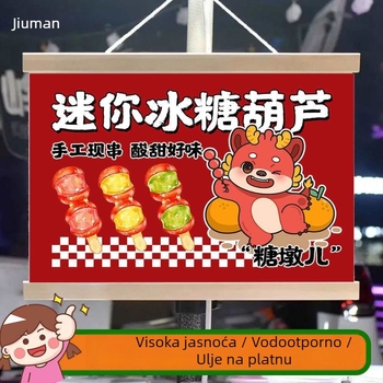 Goblen za dnevni boravak s motivom candied hawthorn plodova - zidna dekoracija za dnevni prostor