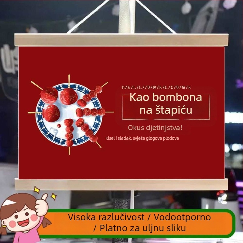 Goblen za dnevni boravak s motivom candied hawthorn plodova - zidna dekoracija za dnevni prostor