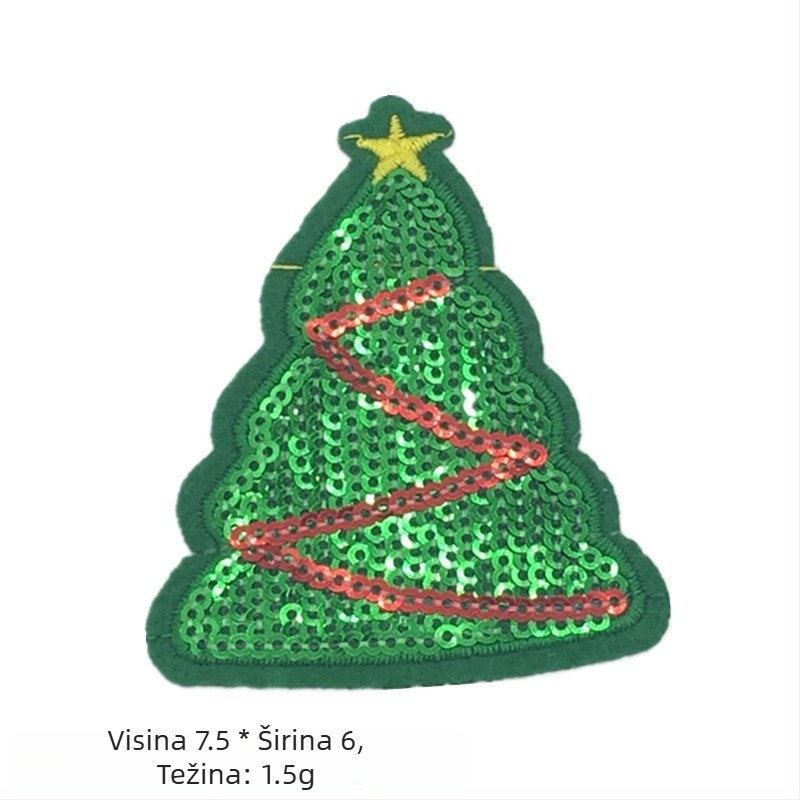 Snowman Patch – aplikacija s perlicama i šljokicama za DIY ukrase za božićno drvce (Materijal: šivanje perlicama i šljokicama; Opseg primjene: Ostalo; Značka: Ostalo)