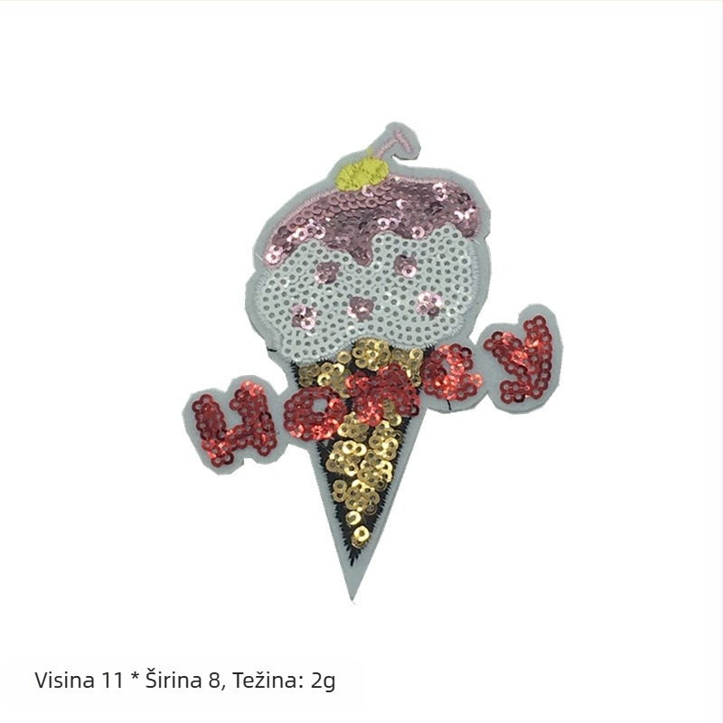 Snowman Patch – aplikacija s perlicama i šljokicama za DIY ukrase za božićno drvce (Materijal: šivanje perlicama i šljokicama; Opseg primjene: Ostalo; Značka: Ostalo)