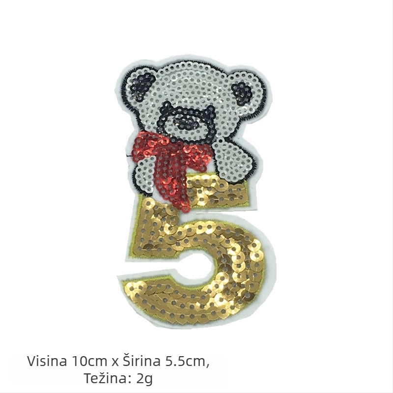 Snowman Patch – aplikacija s perlicama i šljokicama za DIY ukrase za božićno drvce (Materijal: šivanje perlicama i šljokicama; Opseg primjene: Ostalo; Značka: Ostalo)