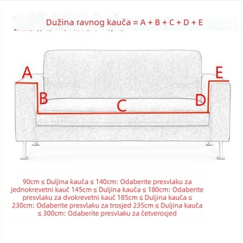 Univerzalna pletena elastična navlaka za kauč s punim pokrivanjem za modularne sofe
