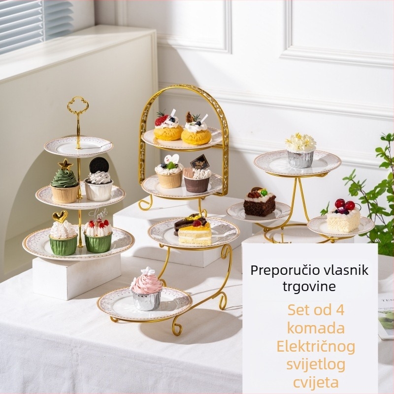 Stalak za voće – višeslojni stalak za deserte i slastice, moderan jednostavan stil, brend Unique, lansirano 2023., licenca Guangdong xk16-204-01508