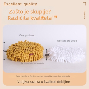 Chenille ručnik s ježom, viseći dizajn, poliester, 50–80 g, 150D, vezenje