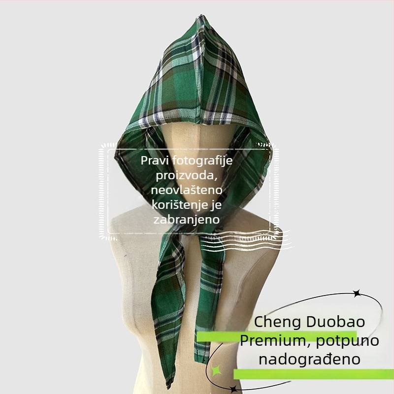 Dodatak za glavu: šal s kapuljačom, retro japanski stil, unisex, pamuk