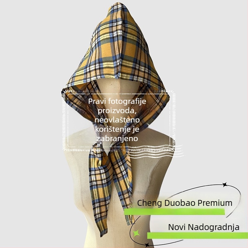 Dodatak za glavu: šal s kapuljačom, retro japanski stil, unisex, pamuk