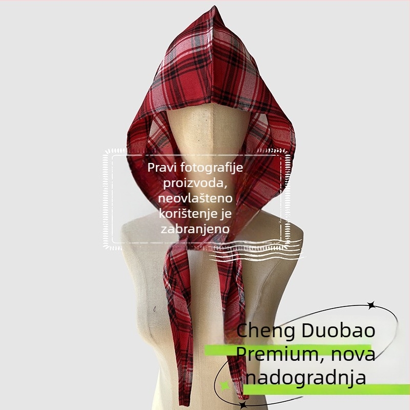 Dodatak za glavu: šal s kapuljačom, retro japanski stil, unisex, pamuk