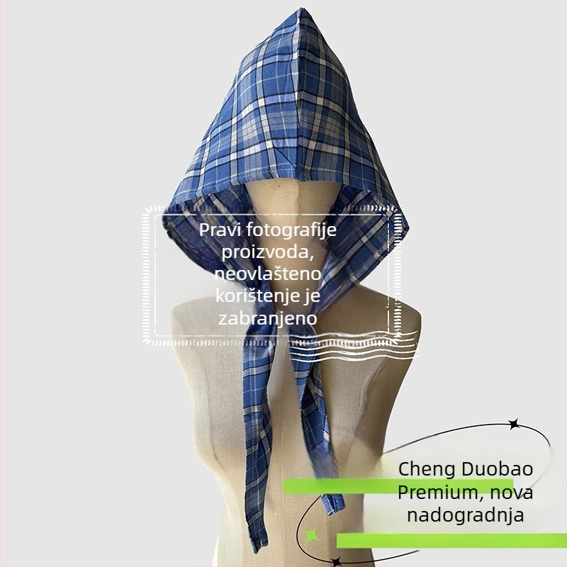 Dodatak za glavu: šal s kapuljačom, retro japanski stil, unisex, pamuk