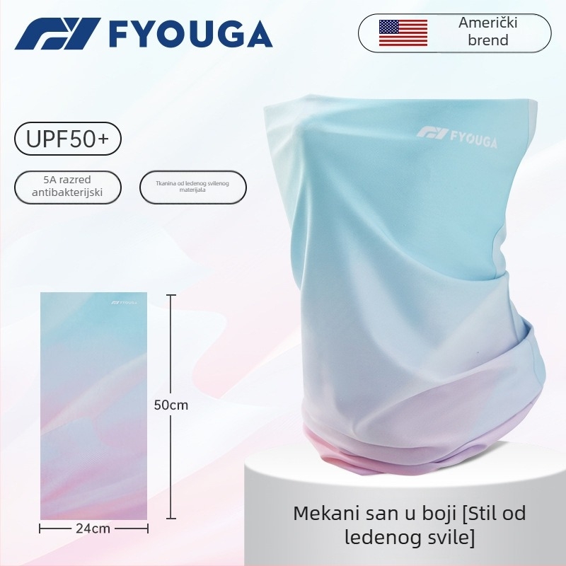 Ice Silk neck gaiter za planinarenje i vožnju bicikla — vjetrootporn šal za vrat i maska za lice s UV zaštitom