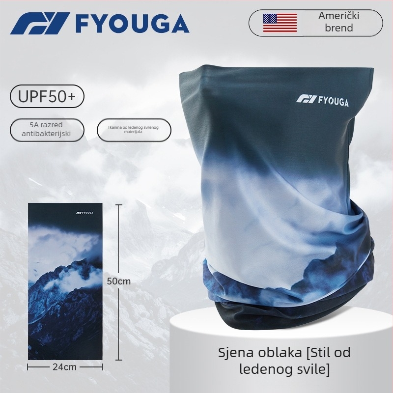 Ice Silk neck gaiter za planinarenje i vožnju bicikla — vjetrootporn šal za vrat i maska za lice s UV zaštitom