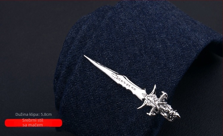 Muška spona za kravatu s dizajnom cvijeta ovratnika, prilagodljiva obrada, pojedinačno pakirana