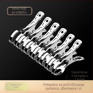 Sušna klipsa od nehrđajućeg čelika 201, model 658, za čarape, košulje, odijela, kravate i odjeću; ne savija se; pakiranja variraju
