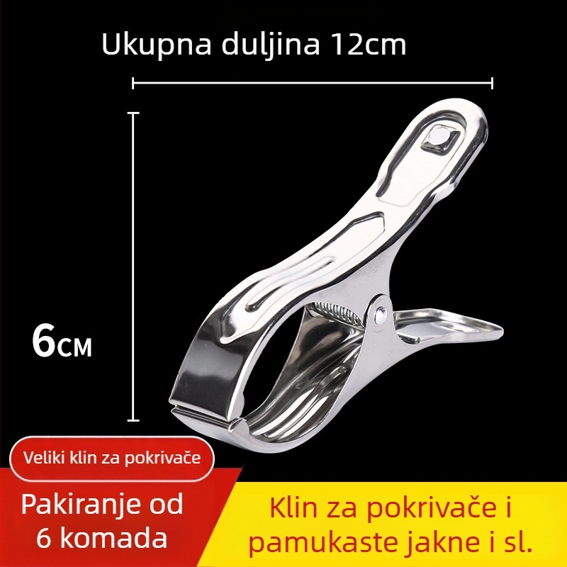 Sušna klipsa od nehrđajućeg čelika 201, model 658, za čarape, košulje, odijela, kravate i odjeću; ne savija se; pakiranja variraju