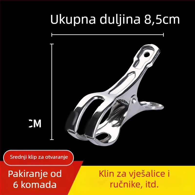 Sušna klipsa od nehrđajućeg čelika 201, model 658, za čarape, košulje, odijela, kravate i odjeću; ne savija se; pakiranja variraju