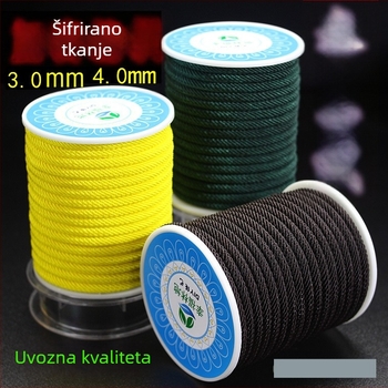 Najlon Milan užad za izradu nakita, pleteno užad promjera 3–4 mm s jezgrama