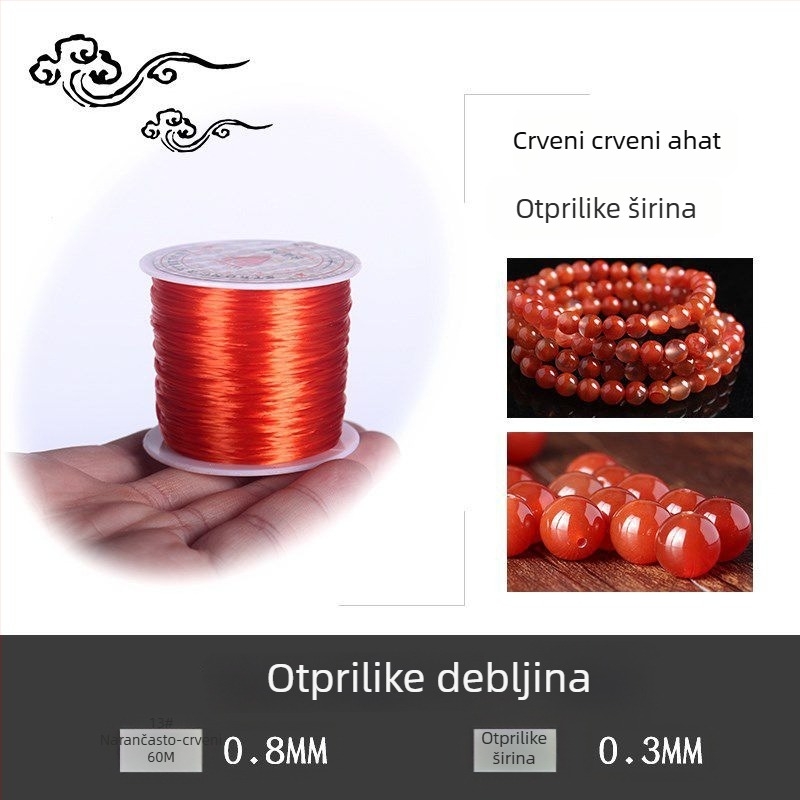 Kristalna rastezljiva narukvica s perlama na elastičnoj gumi (Marka: Guti; Podrijetlo: Japan)