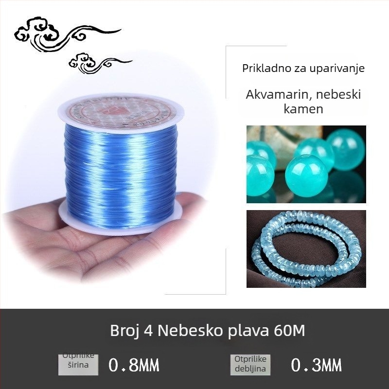 Kristalna rastezljiva narukvica s perlama na elastičnoj gumi (Marka: Guti; Podrijetlo: Japan)