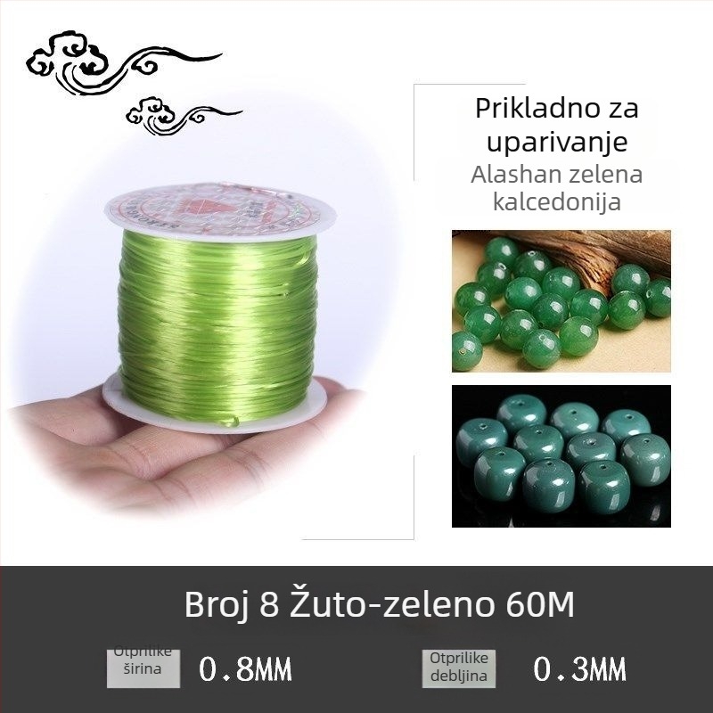 Kristalna rastezljiva narukvica s perlama na elastičnoj gumi (Marka: Guti; Podrijetlo: Japan)