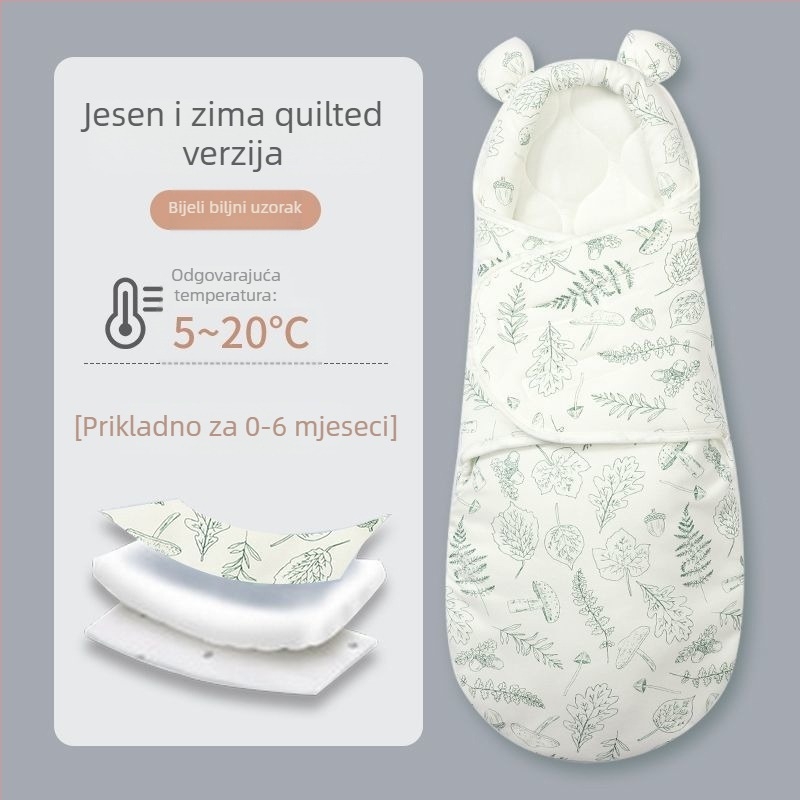 Novorođenački spavaći vrećica za uvezivanje, pamuk, uzorak životinja, za djecu 1–3 godine, cijelogodišnja upotreba — proljeće 2025