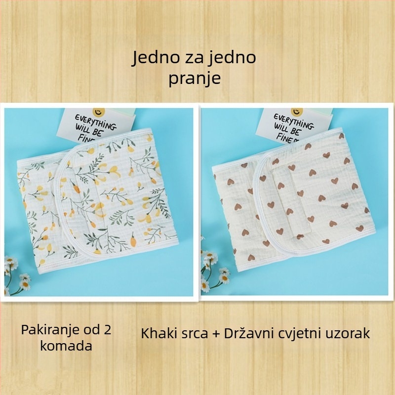 Šal za zaštitu trbuha bebe, od 100% pamuka, crtani uzorak, jesen 2024, za novorođenčad 0–12 mjeseci