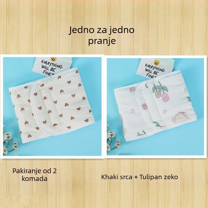 Šal za zaštitu trbuha bebe, od 100% pamuka, crtani uzorak, jesen 2024, za novorođenčad 0–12 mjeseci