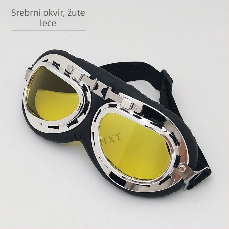 Motociklističke naočale s punim okvirom, otporne na vjetar, zaobljeni kutovi, unisex, model Ha 8189