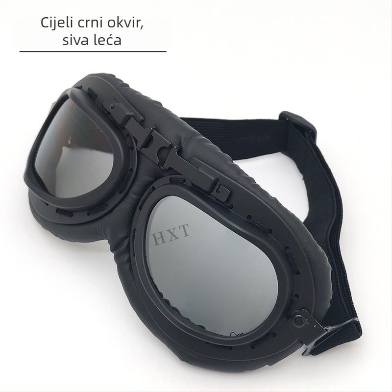 Motociklističke naočale s punim okvirom, otporne na vjetar, zaobljeni kutovi, unisex, model Ha 8189