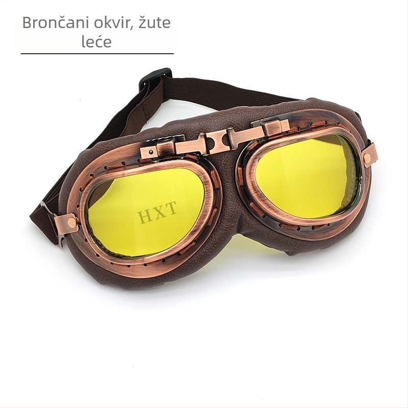 Motociklističke naočale s punim okvirom, otporne na vjetar, zaobljeni kutovi, unisex, model Ha 8189