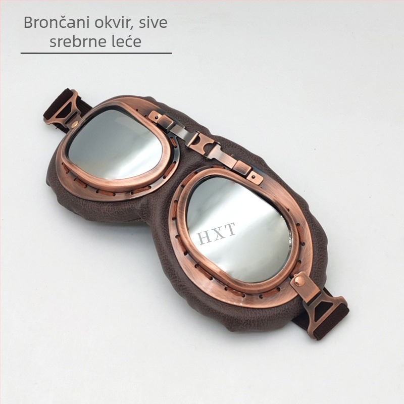 Motociklističke naočale s punim okvirom, otporne na vjetar, zaobljeni kutovi, unisex, model Ha 8189