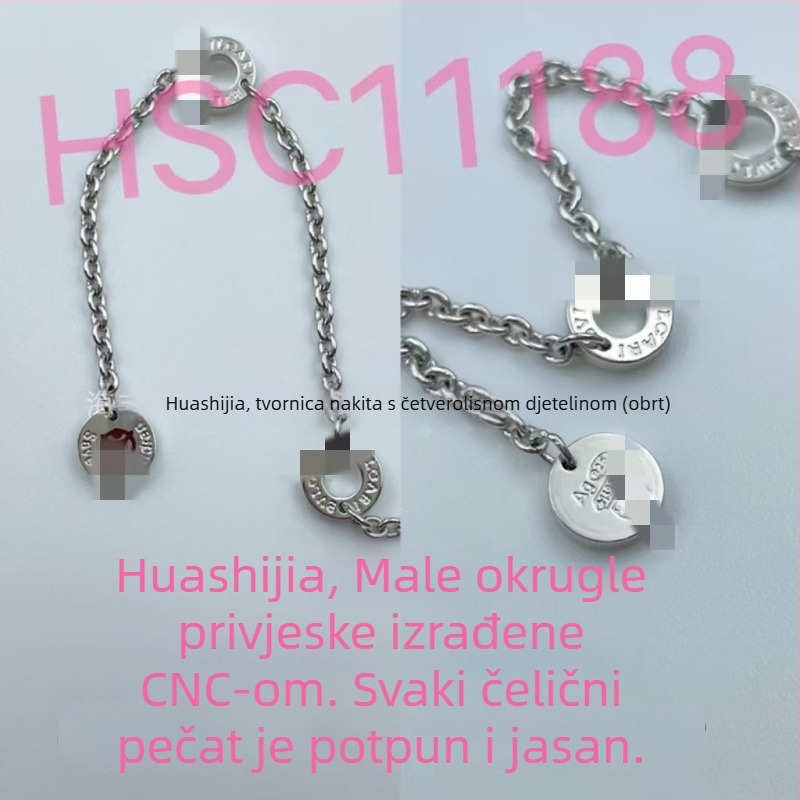 Crni keramički ogrlic s privjeskom Mali Crveni Čovjek, srebro 925 i 18K ružičasto zlato akcenti, unisex