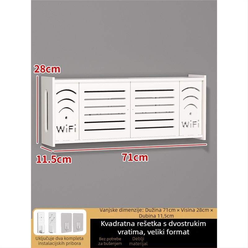 Zidni dekorativni kućište za skrivanje utičnica – bez okvira; okvir: ploča od drvo-plastike; jezgro: drvo-plastika ploča; prostor: dnevni boravak, spavaća soba, radna soba, restoran, hodnik; stil: moderni minimalistički