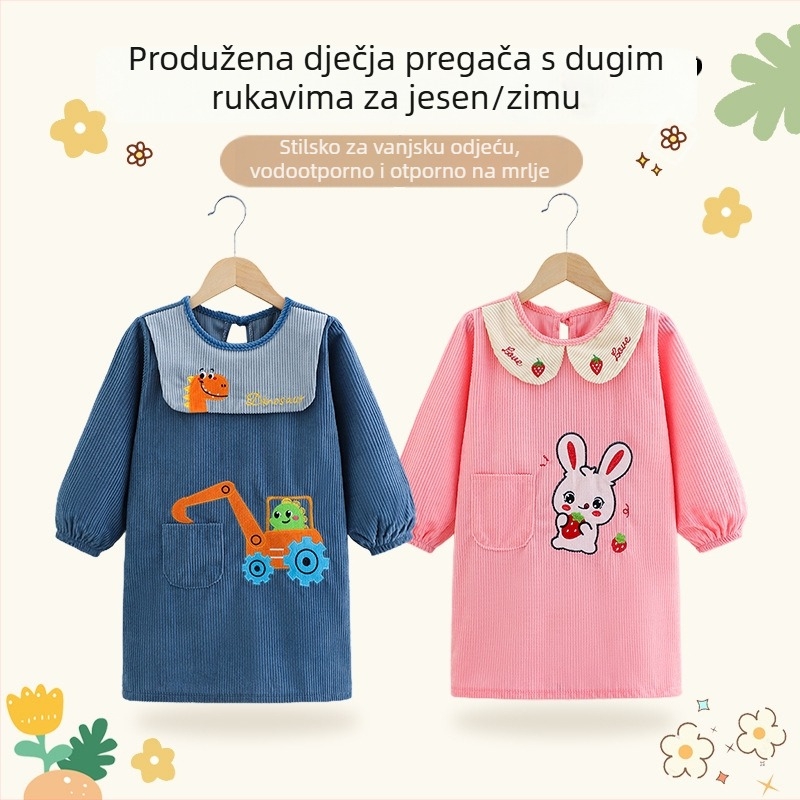 Produženi dječji zaštitni kaput za veće djece, vrtić jakna, mekan i udoban