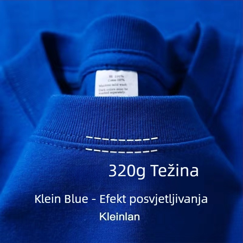 320 g teški američki pamuk kratkih rukava, unisex, jednobojan, opuštena silueta, svakodnevna upotreba, plus veličina
