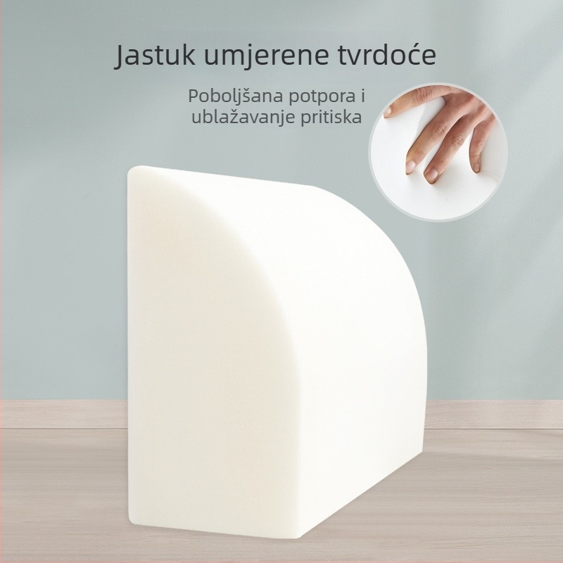 Lumbalni jastuk za kauč, pravokutnog oblika, s pjenom i trokutastim umetkom, za dnevnu sobu i studentske sobe, veliki format