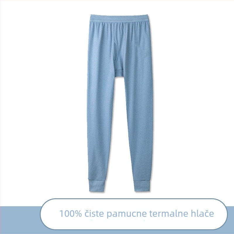 Tinejdžerske termalne hlače od 100% pamuka – jesen/zima, debela tkanina 201–250 g/m², duge hlače, jednoslojne, s anime uzorkom, uzrast 13–18 godina