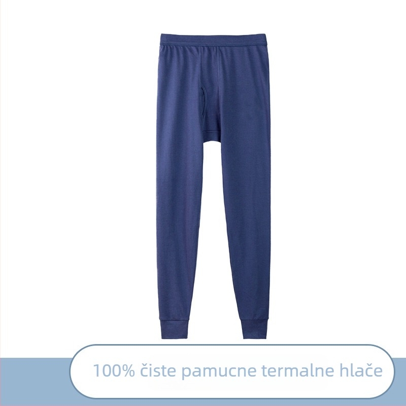 Tinejdžerske termalne hlače od 100% pamuka – jesen/zima, debela tkanina 201–250 g/m², duge hlače, jednoslojne, s anime uzorkom, uzrast 13–18 godina