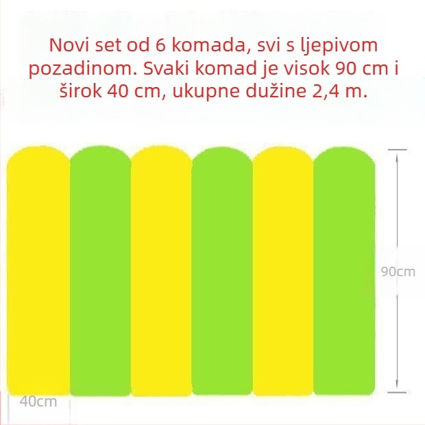 Zidni panel s naljepnicom za dječju sobu – otporan na požar, materijal Xpe foaming, brenda Unique, jednostavan i moderan stil