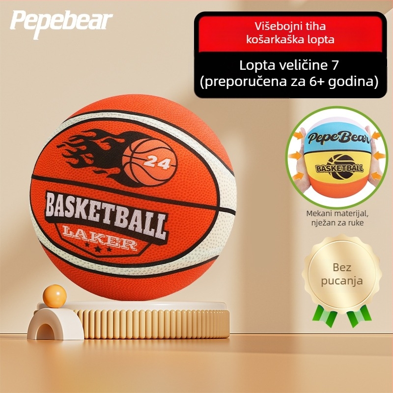 Peta generacija tihe unutarnje košarke za djecu, s obručem i loptom od pjene visokog odskoka