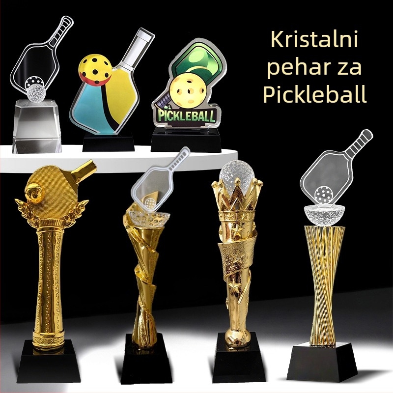 Pickleball kristalni trofej — Shengxiang, Medalja, Moderni minimalistički stil, Poklon kutija