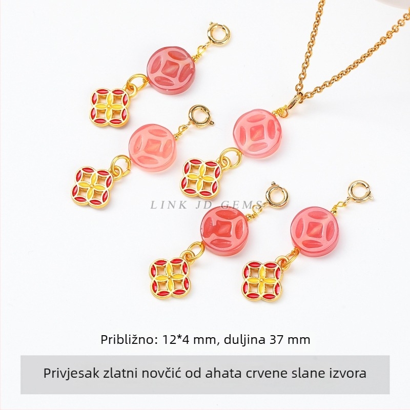 Prirodni agat crvene boje s izvorom soli, male kapljaste perle, ručno izrađeni dodaci za DIY nakit, poluproizvodi