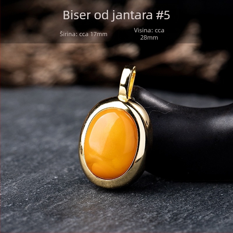 Ogrlica s jantarom, geometrijski dizajn, S925 srebro uloženo, Xingyu Jewelry, stil laganog luksuza