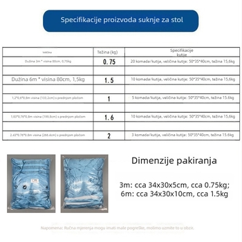 Ledeno-saten stolna suknja s zavjesom za svadbenu tortu i pozornicu