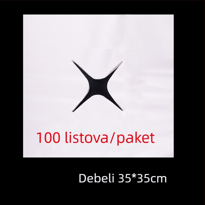 Jednokratna debela krpa s rupicama za lice i masažni stol, netkani materijal, ravno tkanje, poliestersko-pamučna 150D, težina ispod 50 g