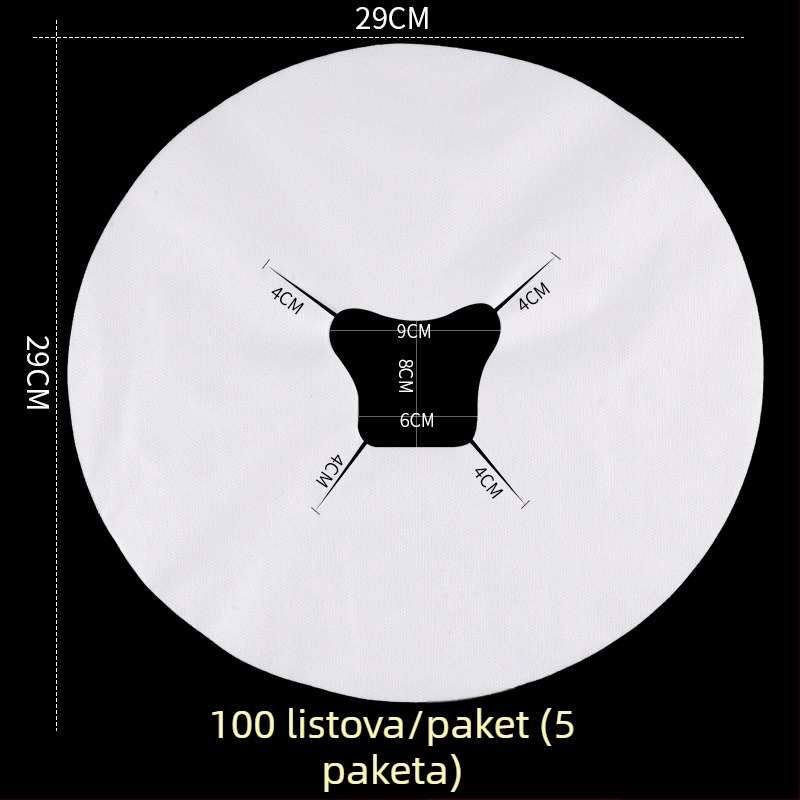 Jednokratna debela krpa s rupicama za lice i masažni stol, netkani materijal, ravno tkanje, poliestersko-pamučna 150D, težina ispod 50 g