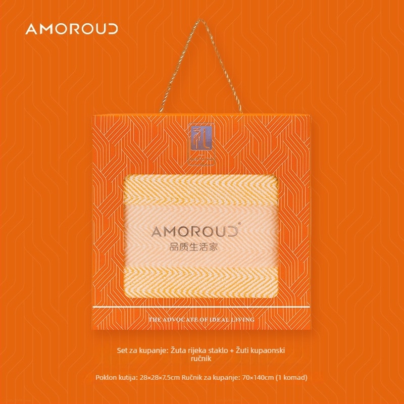 Mufando Set Ručnika za Kupaonicu u Darovnoj Kutiji – Elegantni Luksuzni Ručnici, Coral Fleece, 280 g, Šivanje, Pakiranje u Darovnu Kutiju