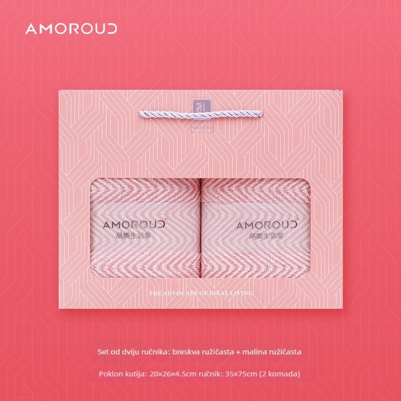 Mufando Set Ručnika za Kupaonicu u Darovnoj Kutiji – Elegantni Luksuzni Ručnici, Coral Fleece, 280 g, Šivanje, Pakiranje u Darovnu Kutiju