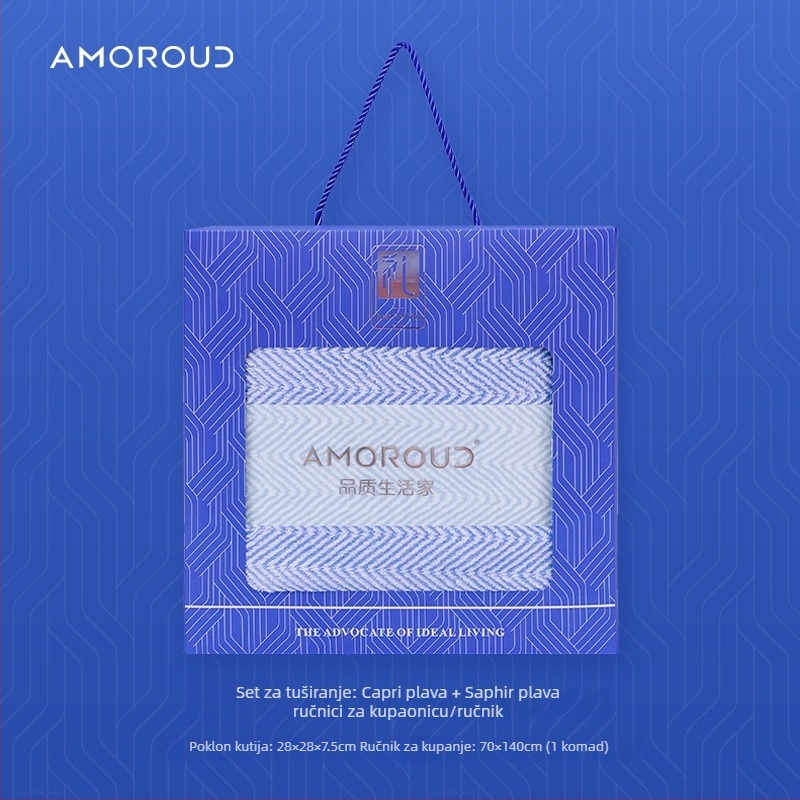 Mufando Set Ručnika za Kupaonicu u Darovnoj Kutiji – Elegantni Luksuzni Ručnici, Coral Fleece, 280 g, Šivanje, Pakiranje u Darovnu Kutiju